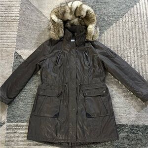 Laundry By Shelli Segal Charcoal Quilted Jacket